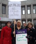 Salford Council Cuts Meeting Protest
